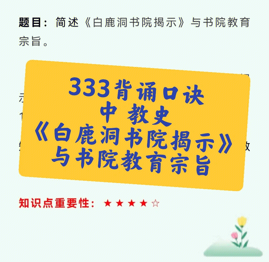 333背诵口诀丨白鹿洞书院揭示与书院