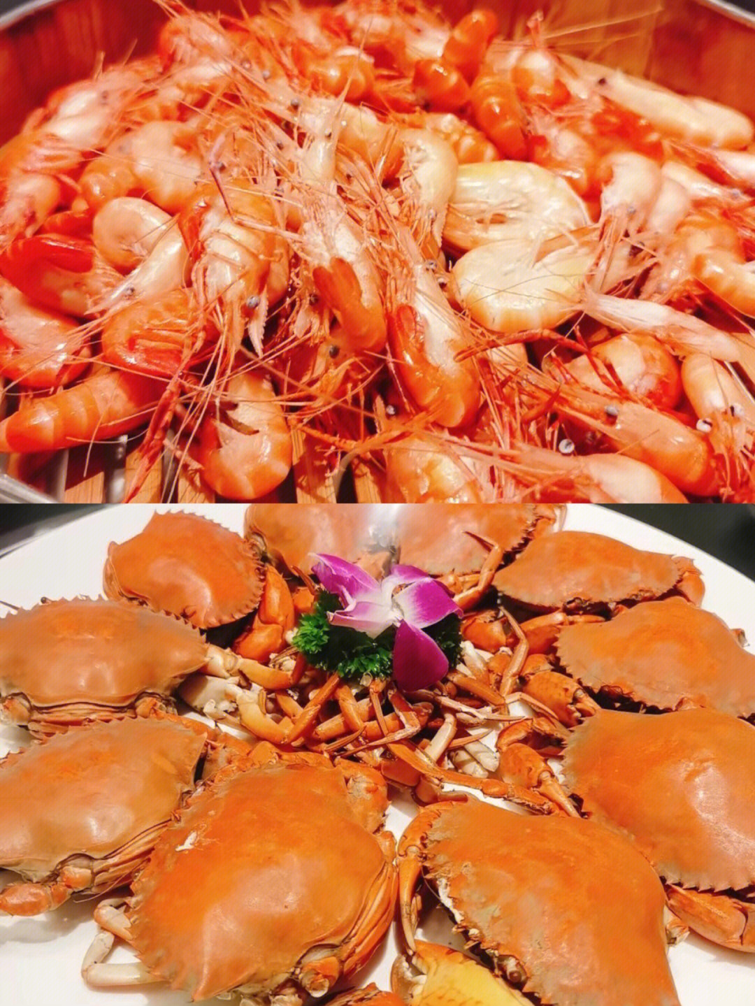 晚餐 海鲜中永远吃不腻的虾和蟹 喜欢简简单单,清蒸够鲜又美味