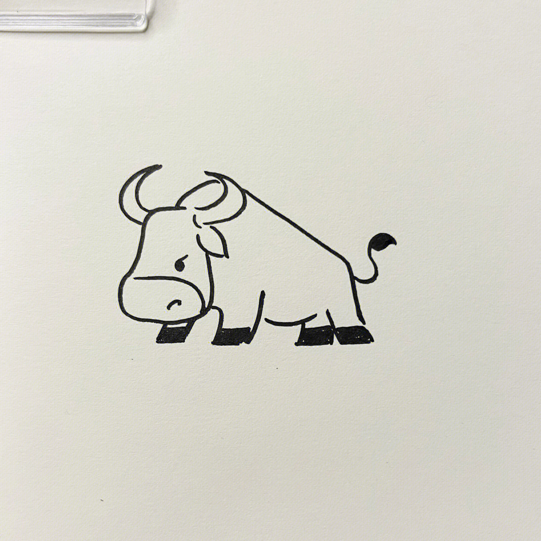 简单画牛画法图片