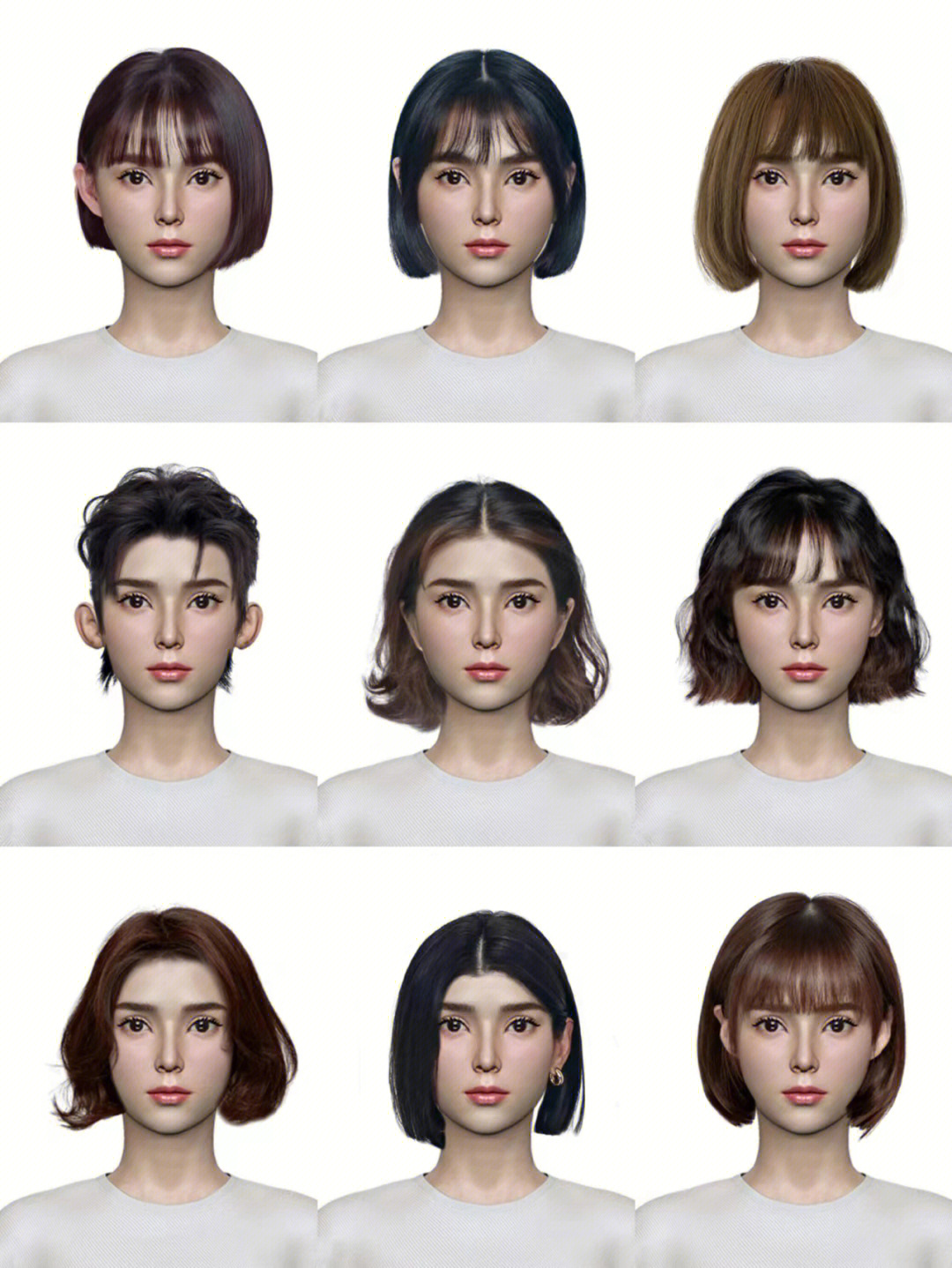 发型设计和脸型搭配测试联系和发型app发型