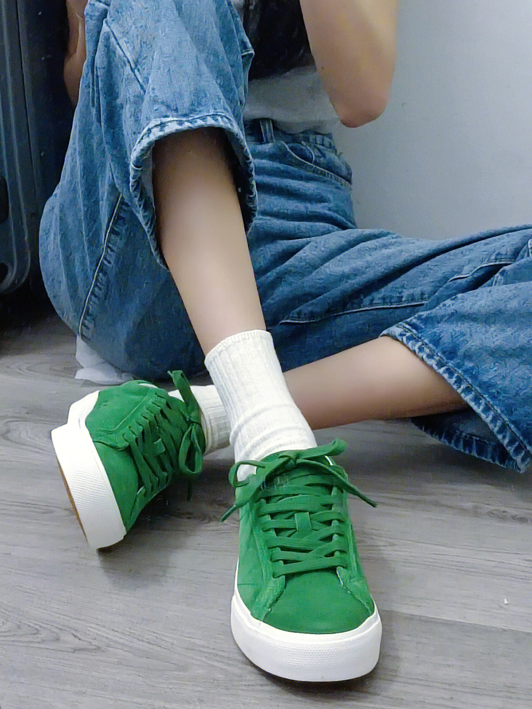 绿色滑板鞋原来绿色鞋子也这么好搭