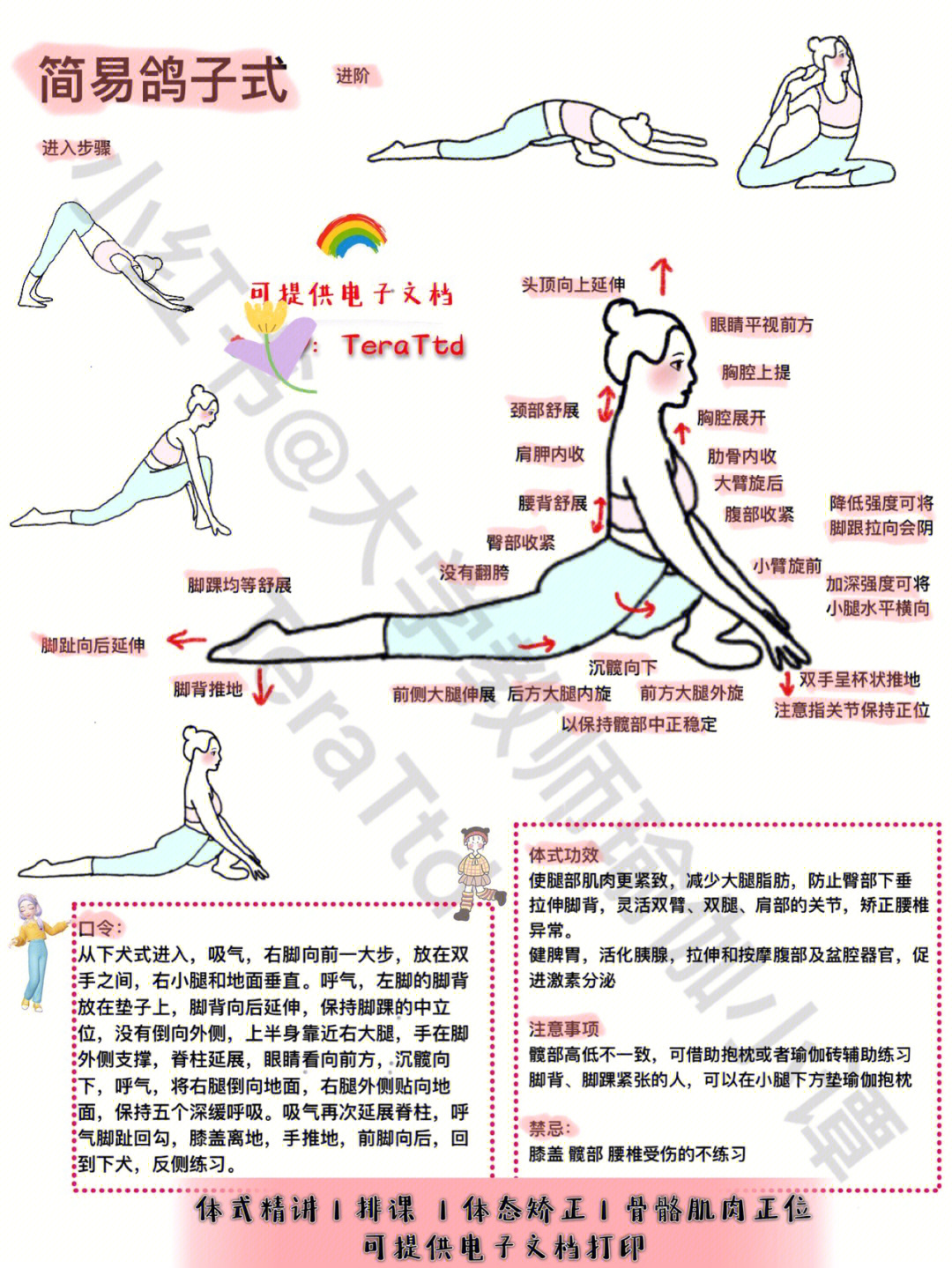 瑜伽体式笔记超详细鸽子式口令看这篇即可