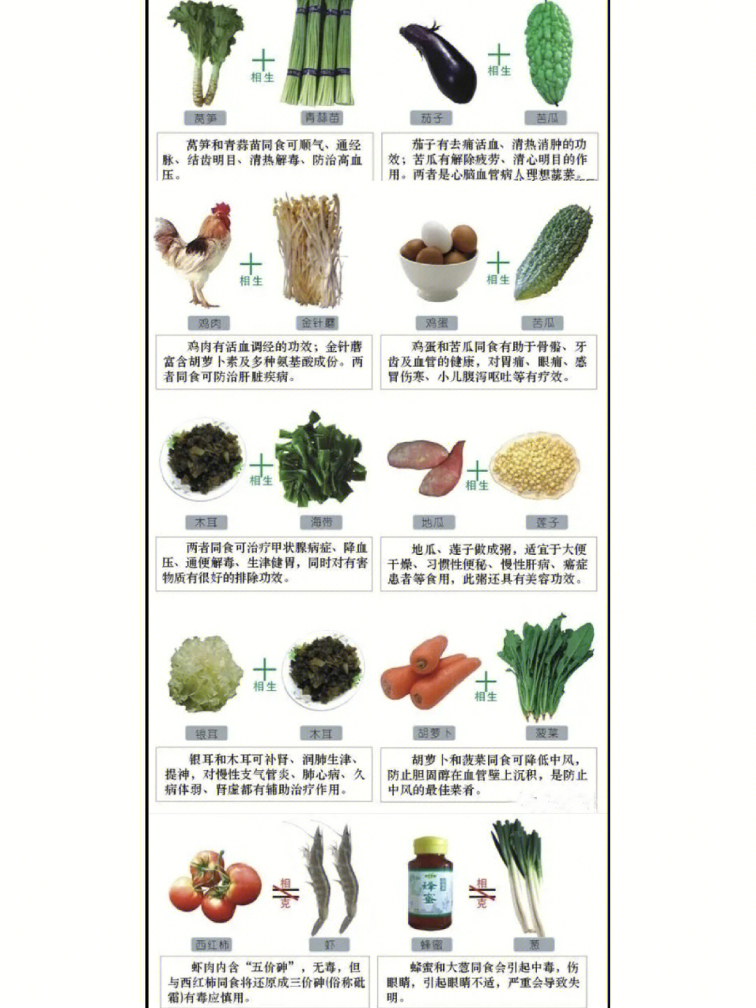 蔬菜相生相克图解表图片