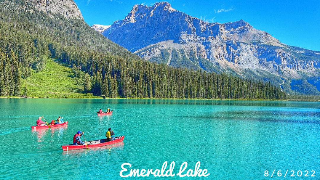 翡翠湖emerald lake绿松石般的湖泊5.2公里环湖徒步很清爽