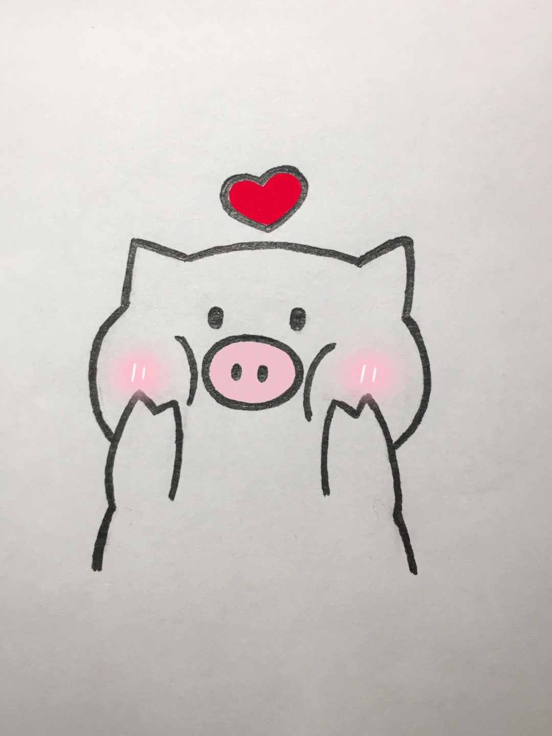 猪猪简笔画简单图片