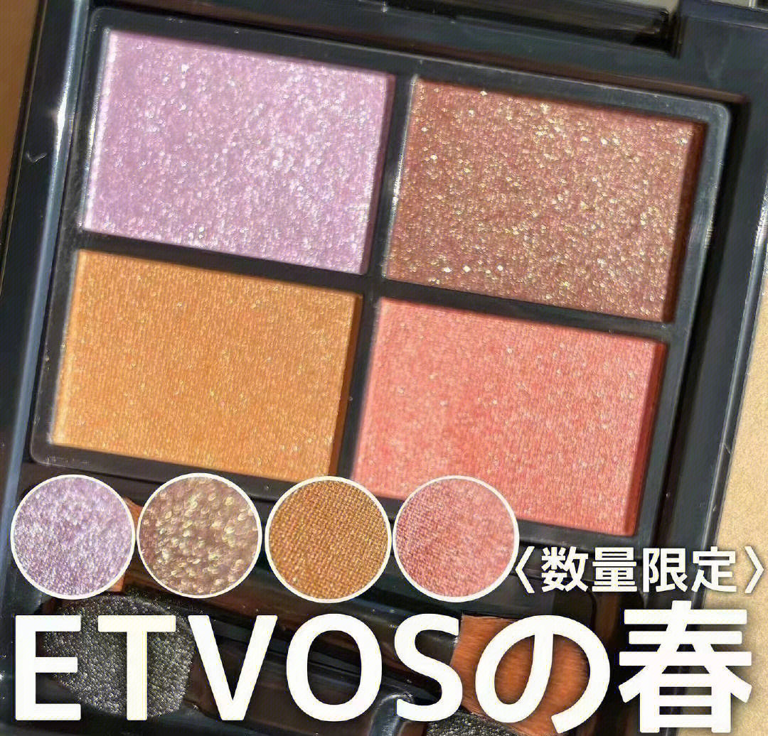 日本小众品牌etvos四色眼影