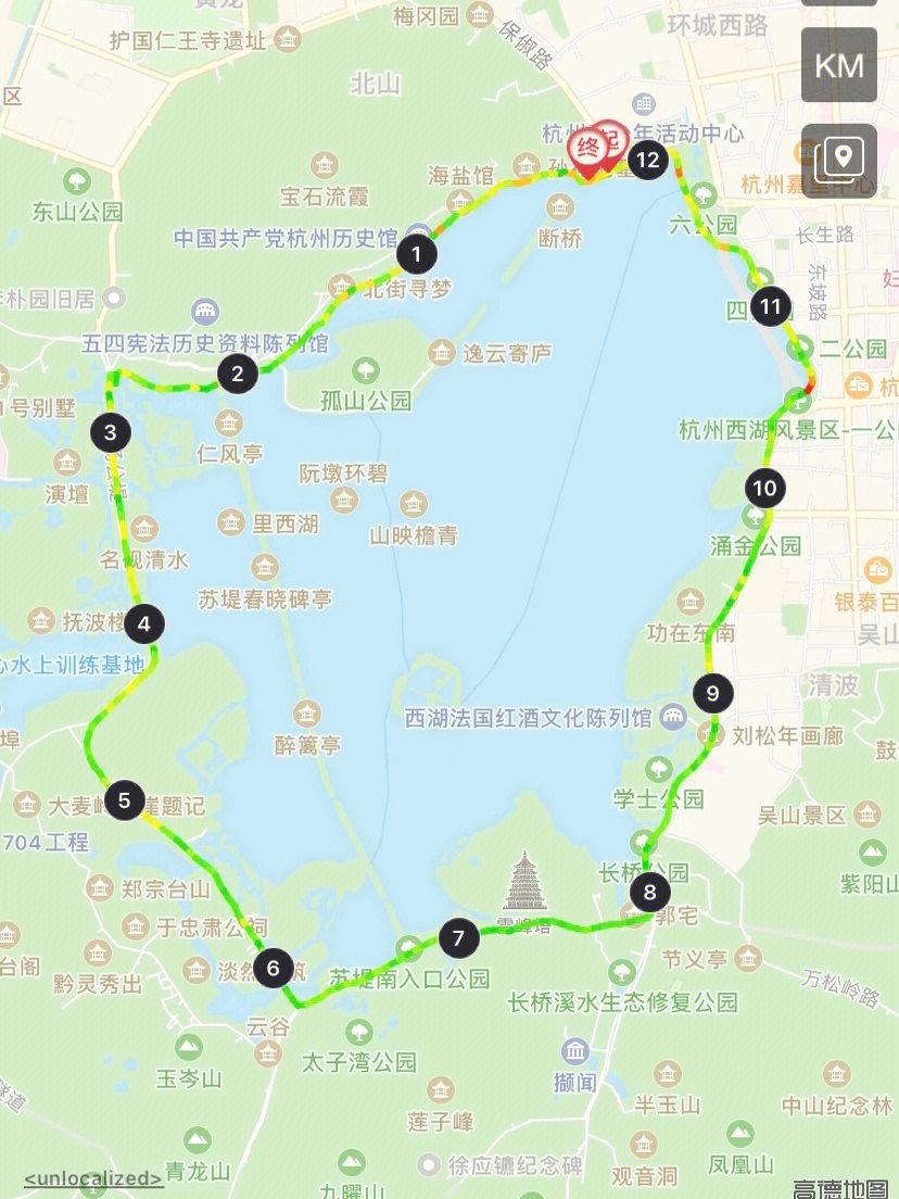 杭州两小时环西湖徒步12公里