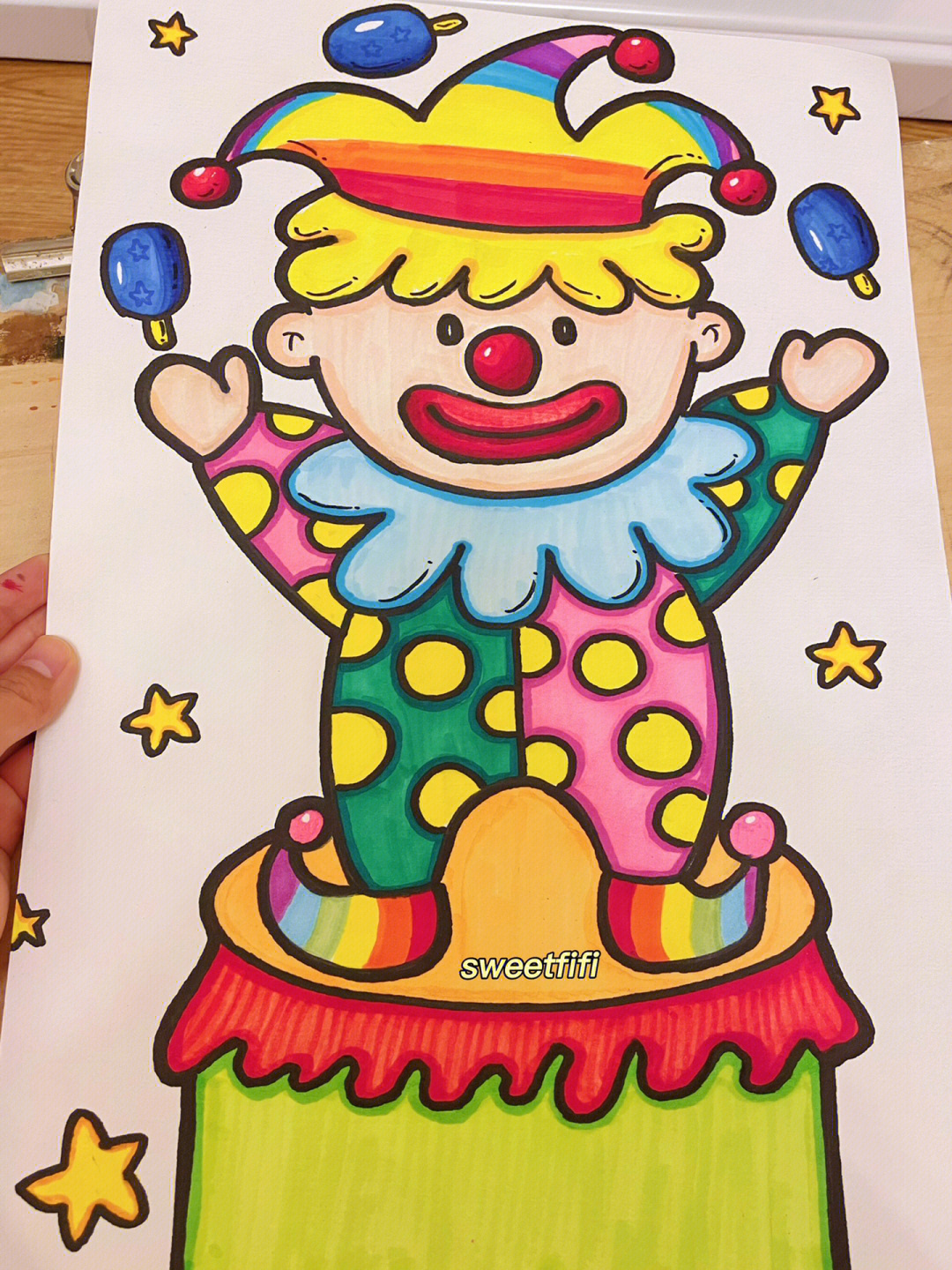 小丑马克笔绘画图片图片