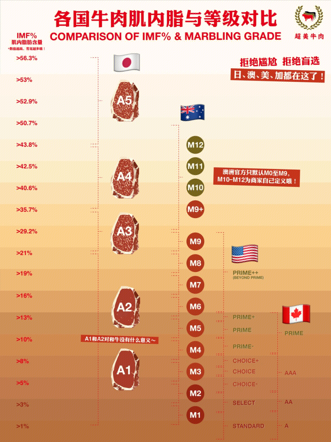 新西兰牛肉等级图片