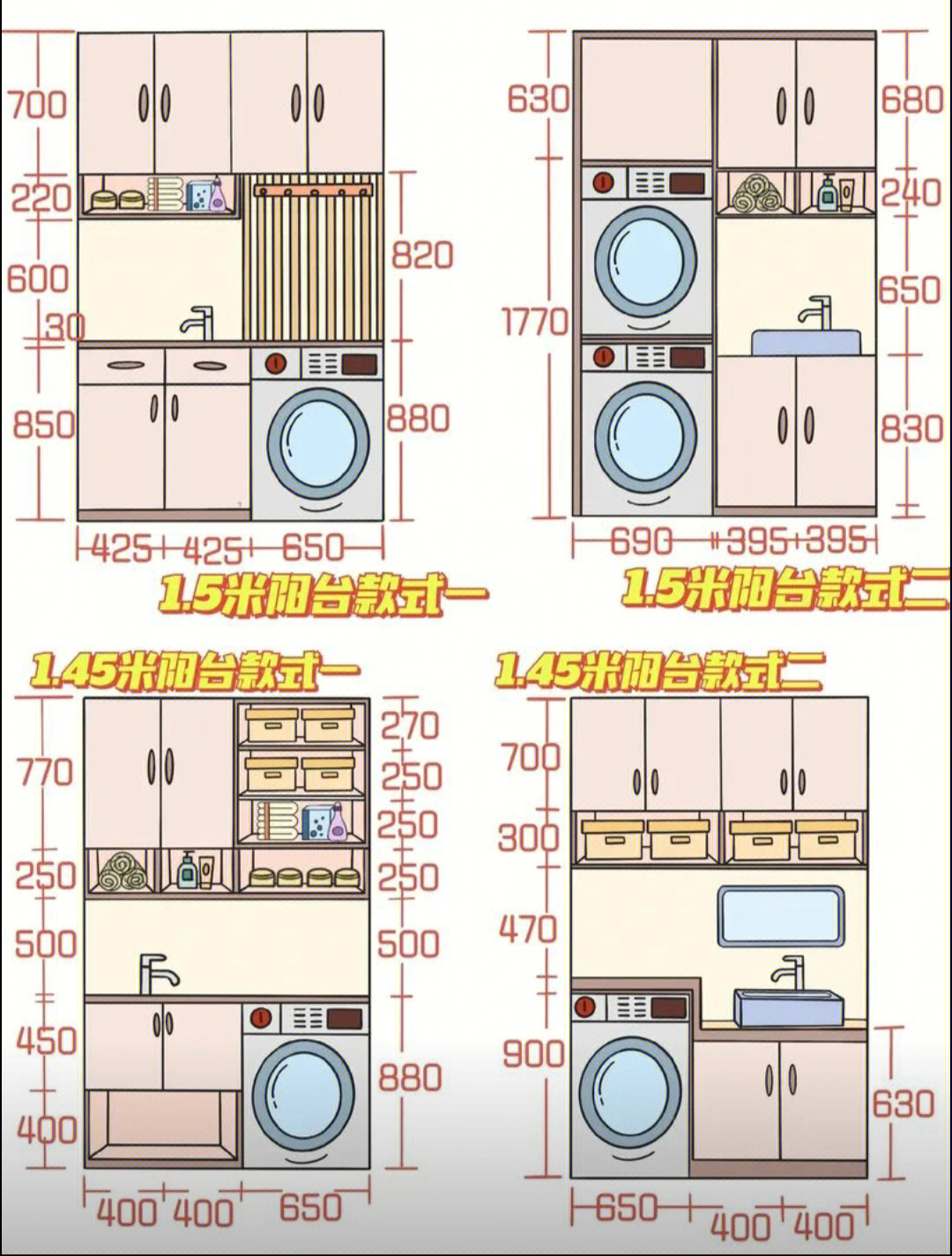 阳台洗衣机柜立面图图片