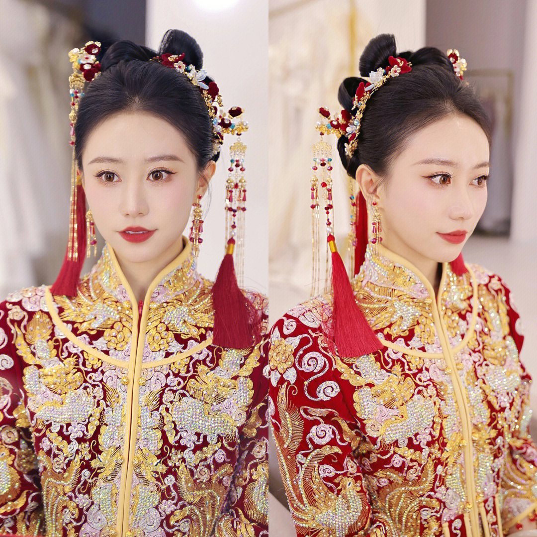 端庄秀丽的中式秀禾服造型分享福州婚纱店