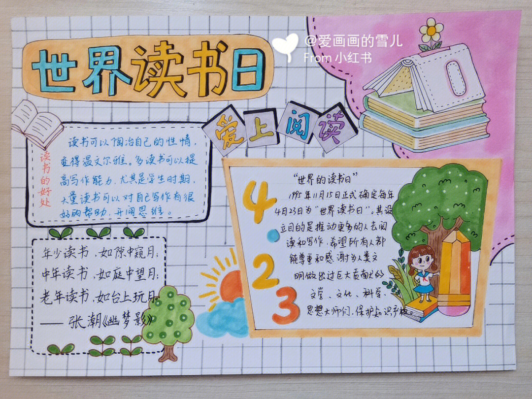 读书小报#小学生手抄报#读书手抄报#手抄报#创意儿童画