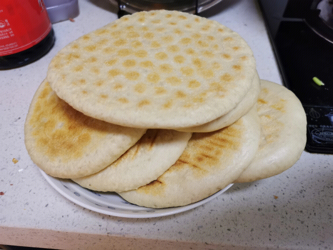 电饼铛玉米面饼发面图片