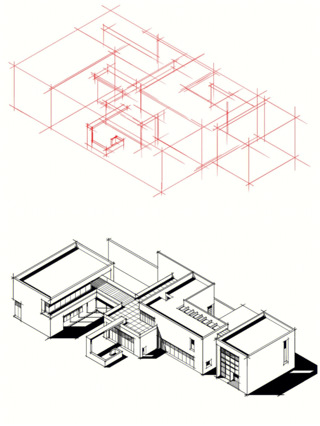 建筑轴测图快题图片