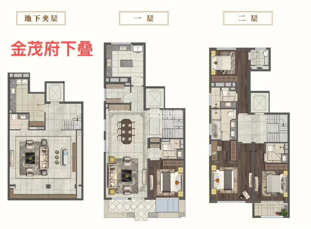 首开金茂府叠墅户型图图片