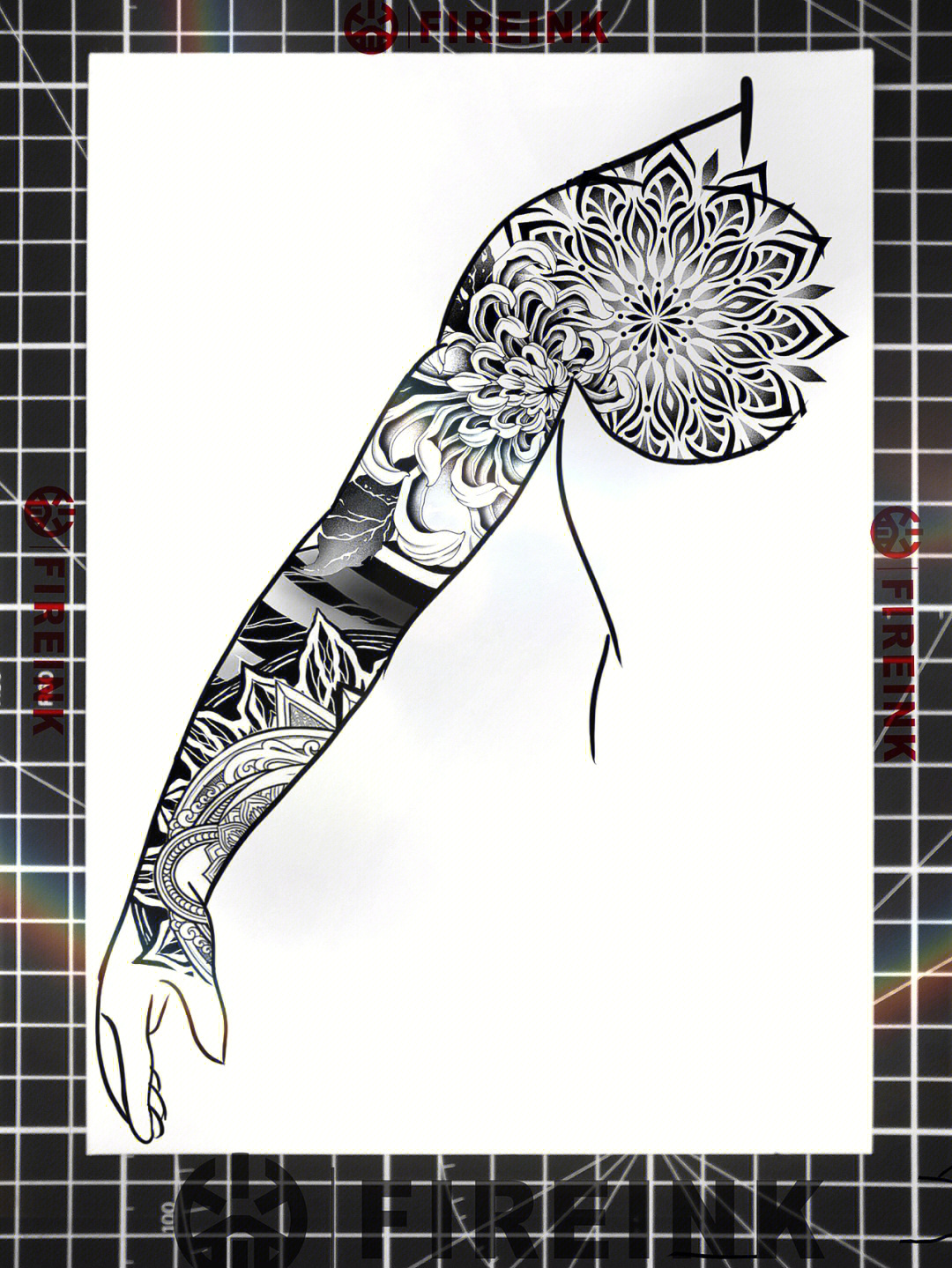 玛雅图腾纹身手稿手臂图片