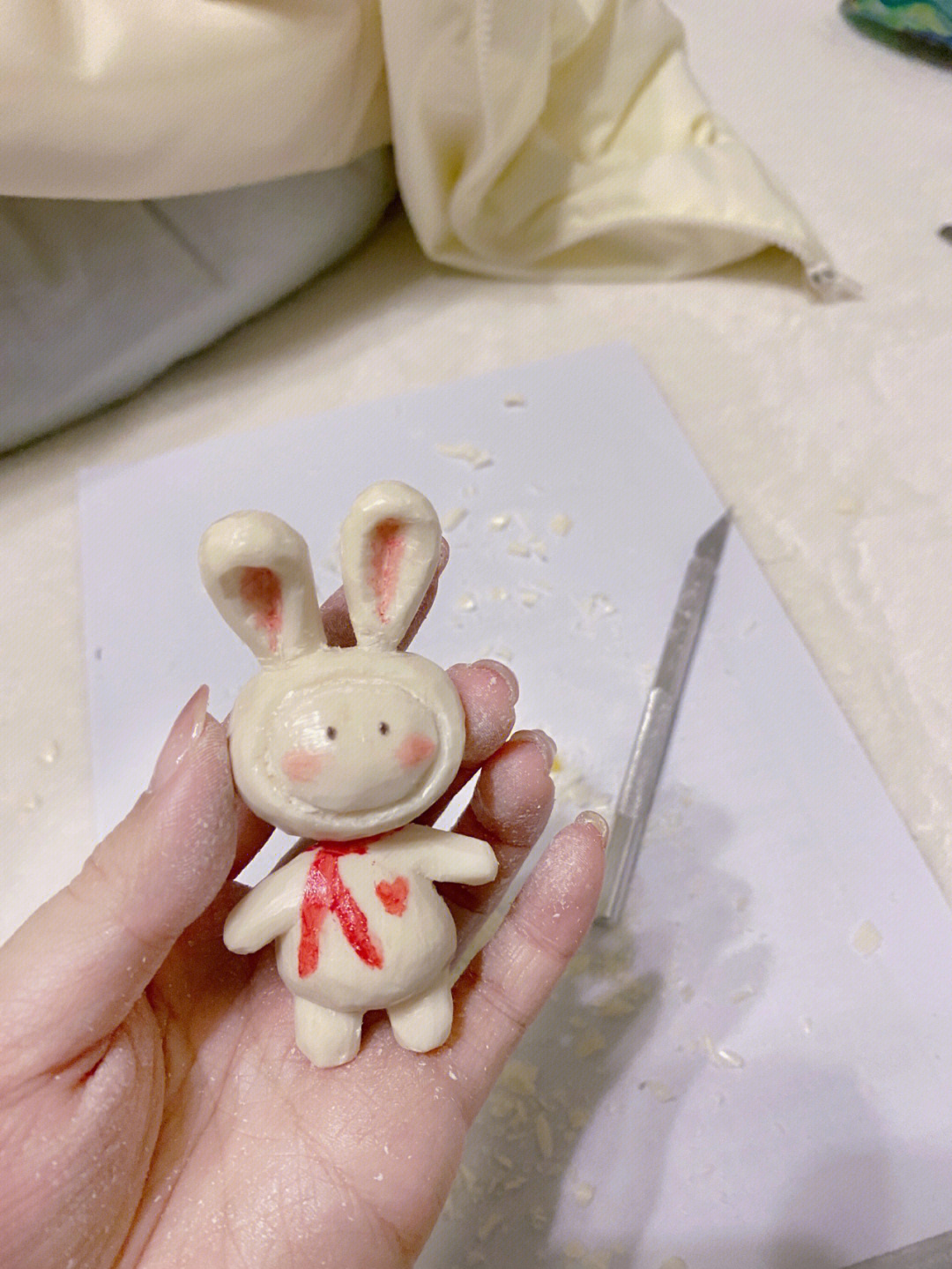 舒肤佳香皂雕刻小兔子图片