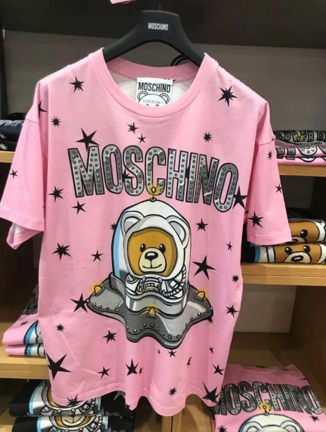 莫斯奇诺moschino太空熊t恤