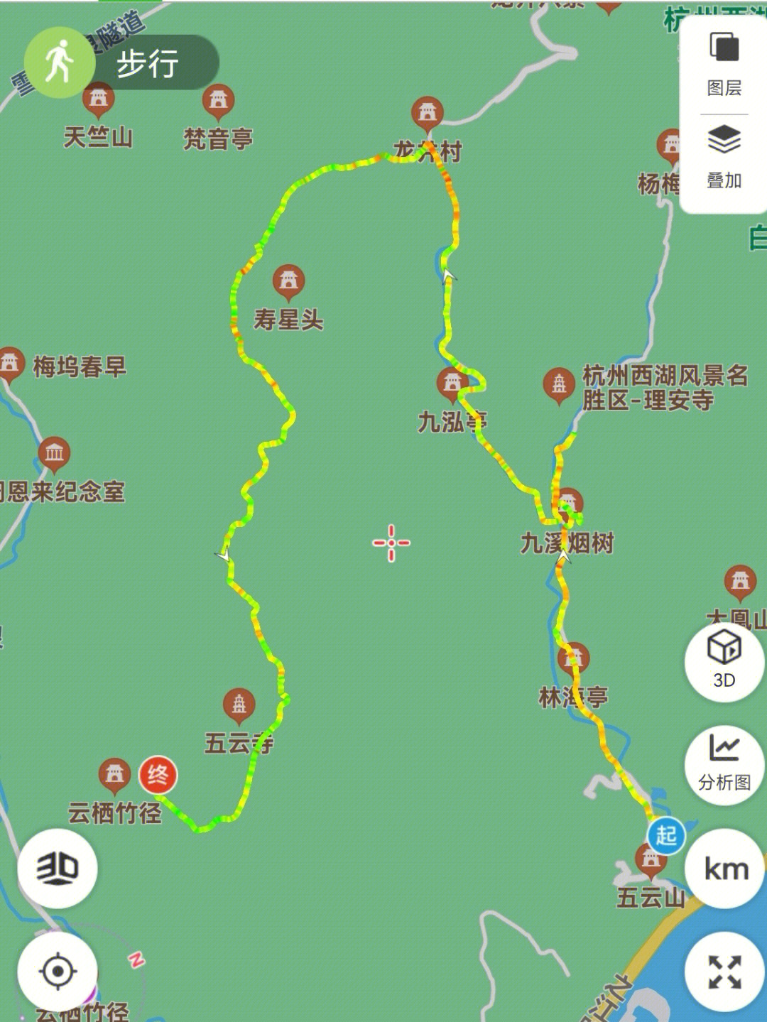 杭州半山公园徒步路线图片