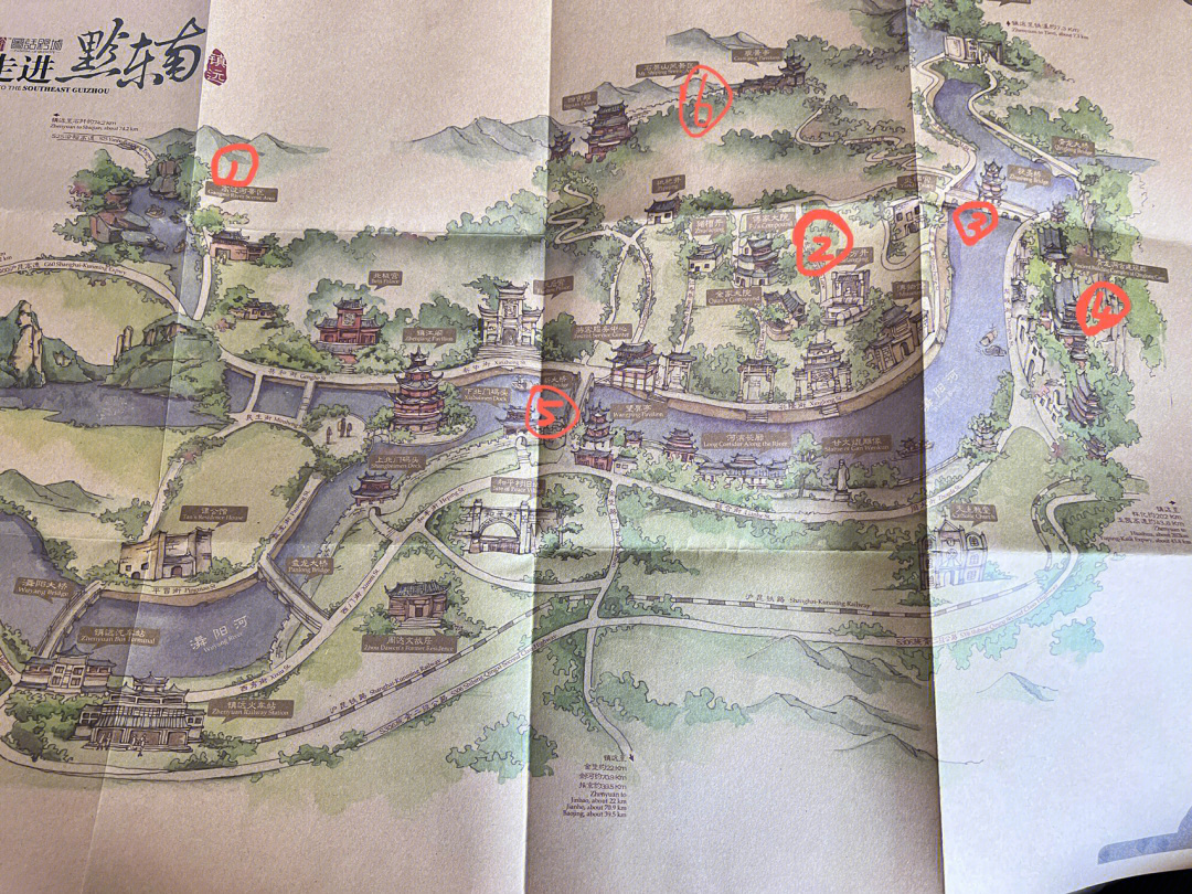 镇远古镇旅游地图图片