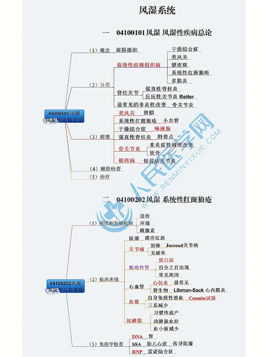 临床思维导图风湿系统