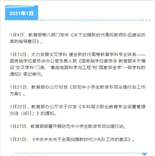 333教育学考研#教育学考研2021年1月教育热点话题～六部门出台意见