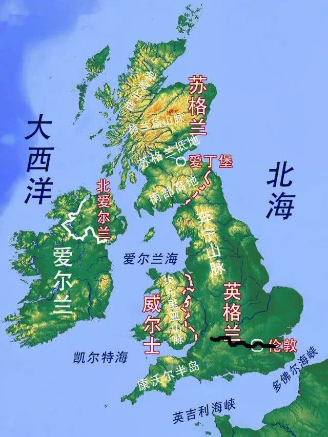 英国各郡地图图片