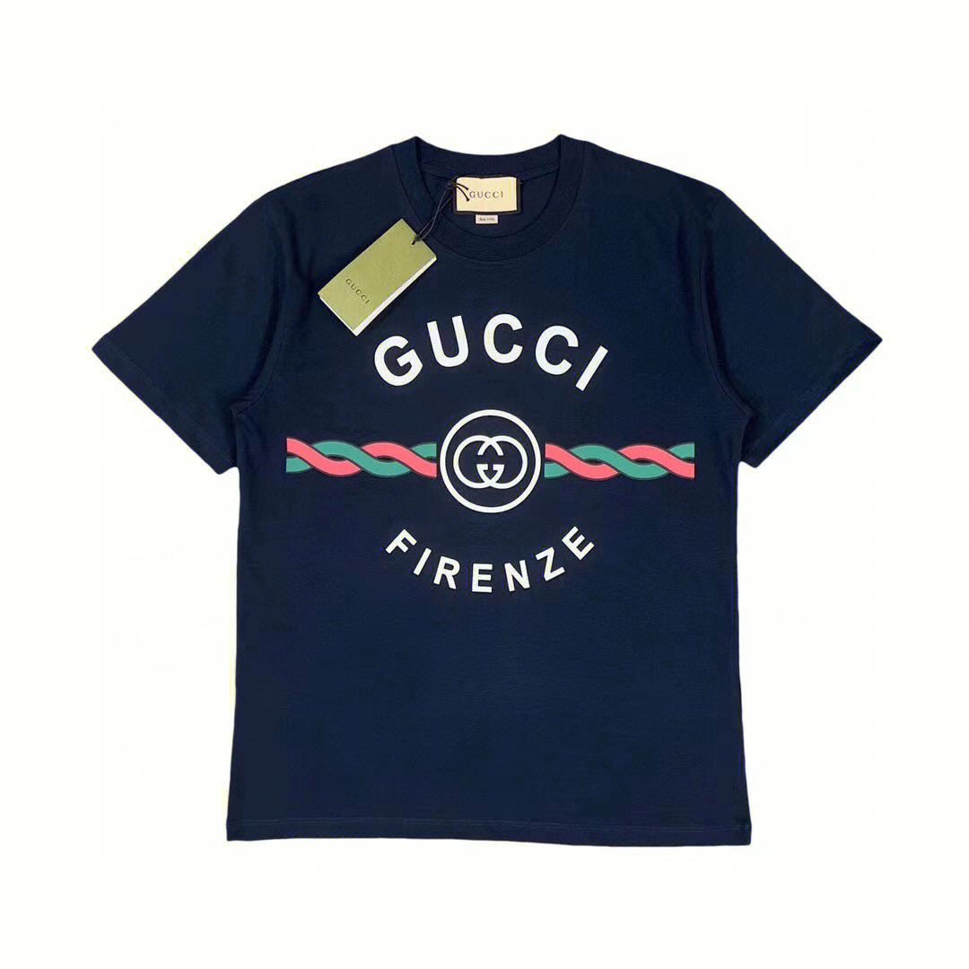 gucci22新款纽绳logo印花短袖