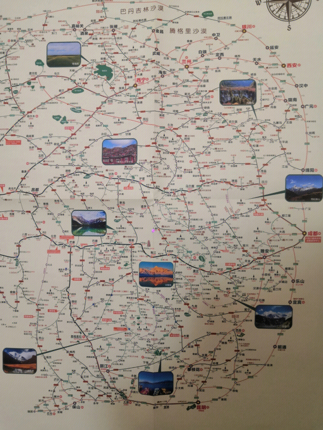 川北旅游景点线路图图片