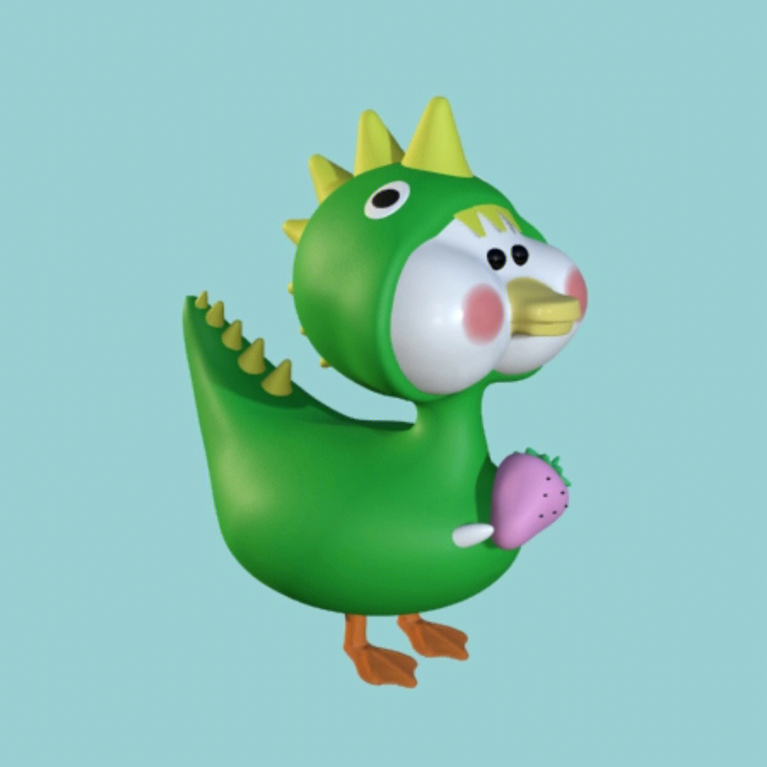 嗷呜恶龙咆哮是奶芙芙的小恐龙鸭