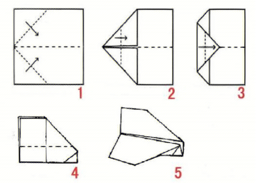 纸飞机的折法 图解图片