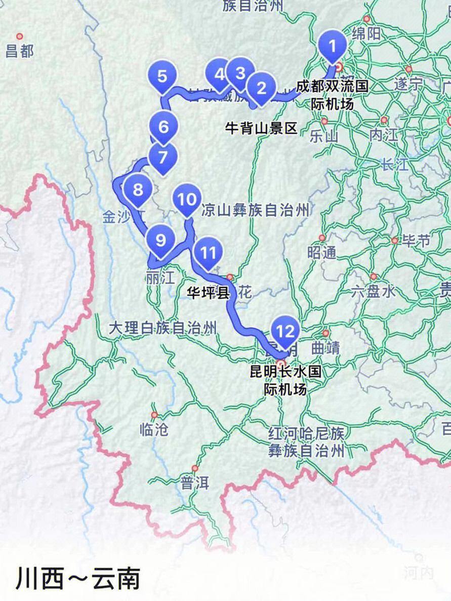 四川与云南交界处地图图片