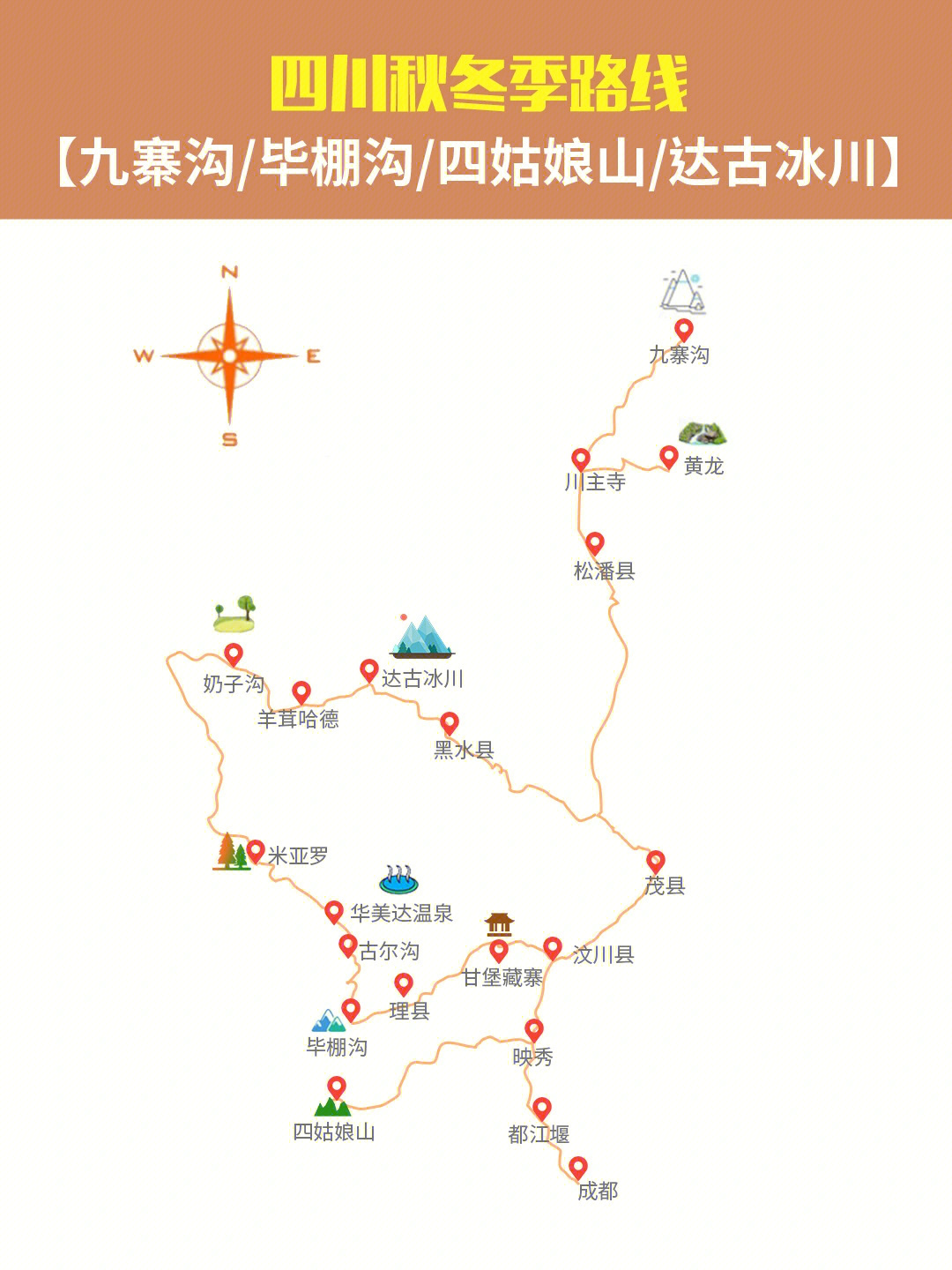 九寨沟景区公交路线图图片