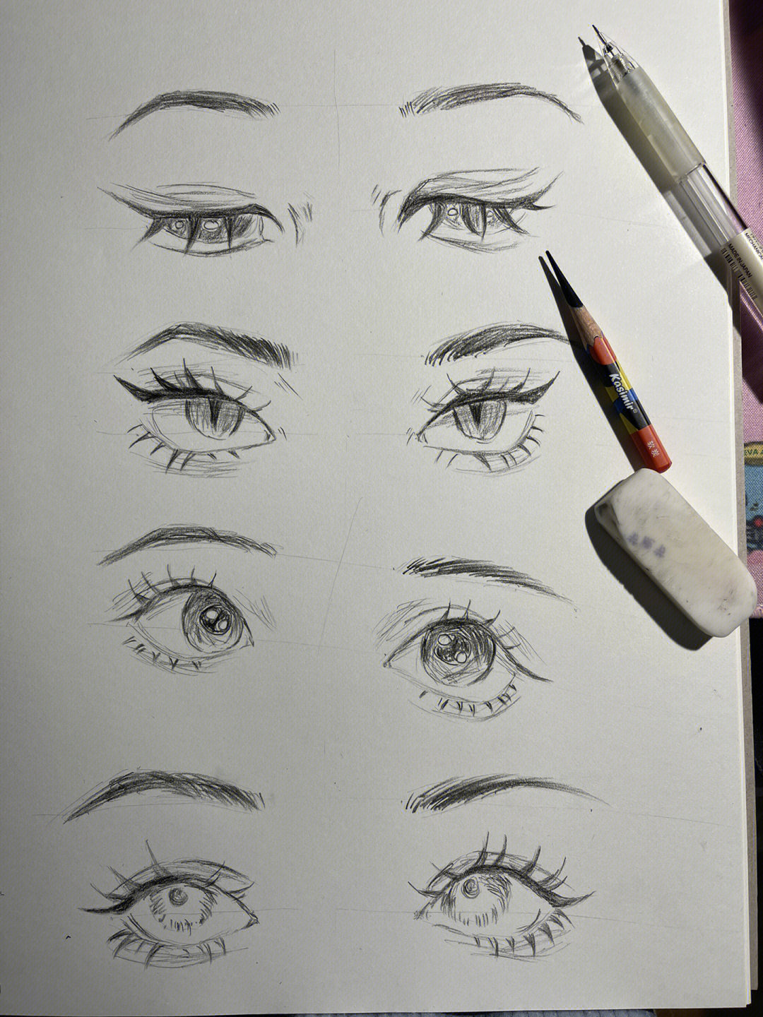 铅笔画眼睛教程 可爱图片