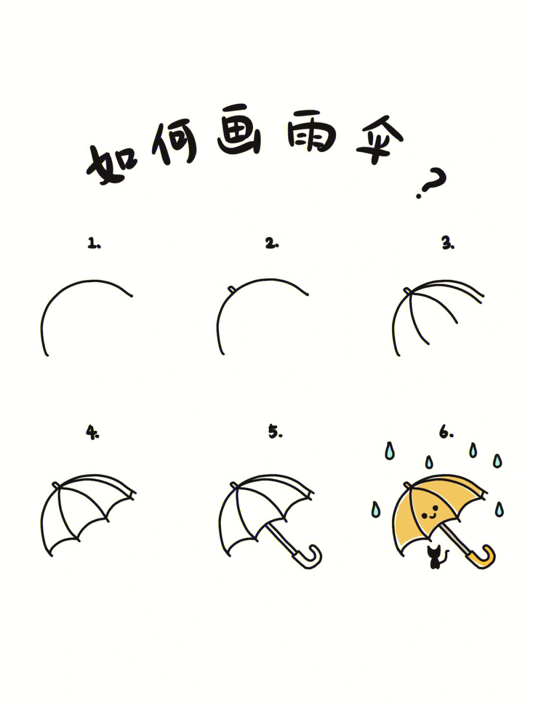 太阳伞画法图片