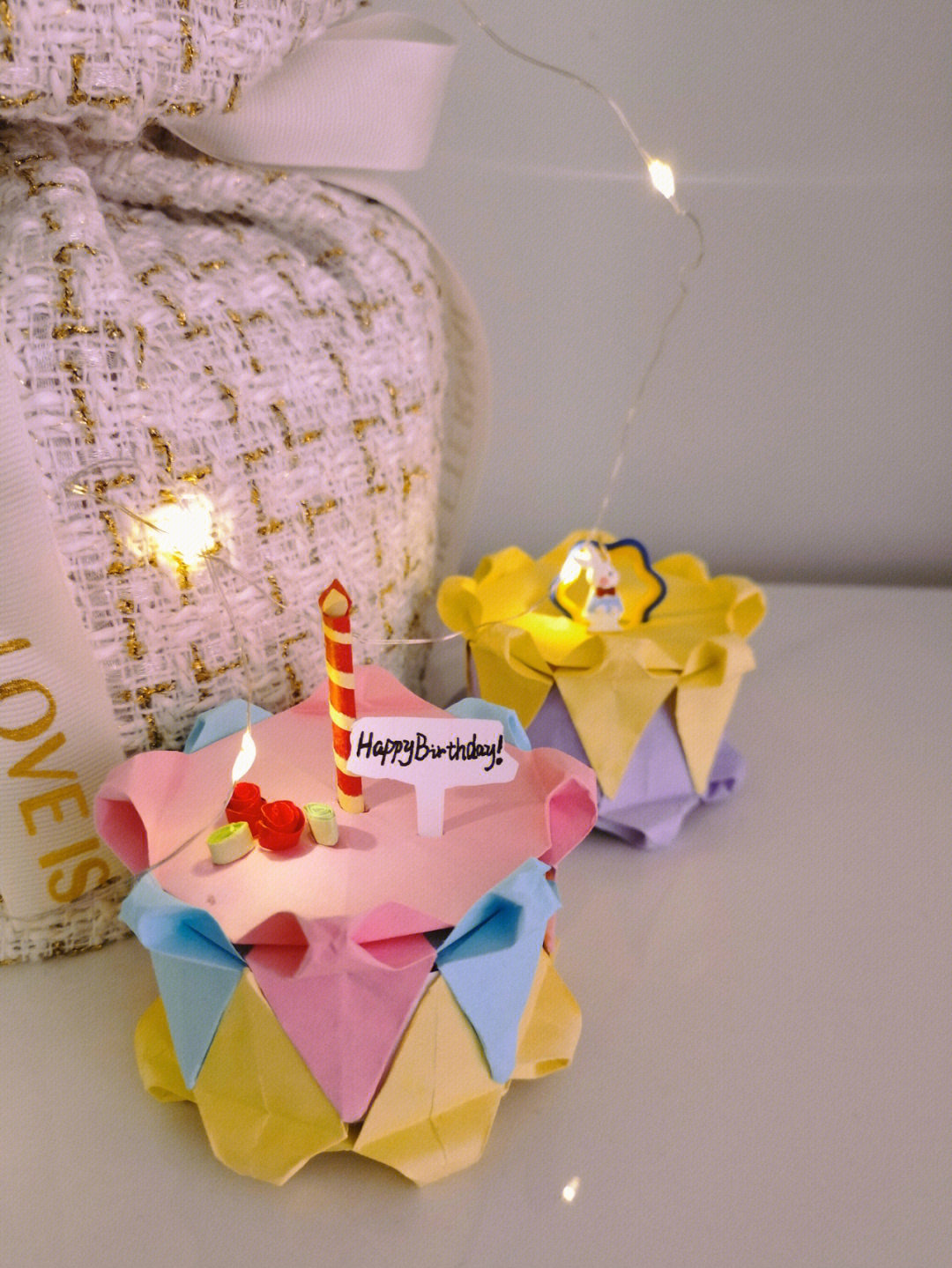 生日蛋糕折纸教程图片