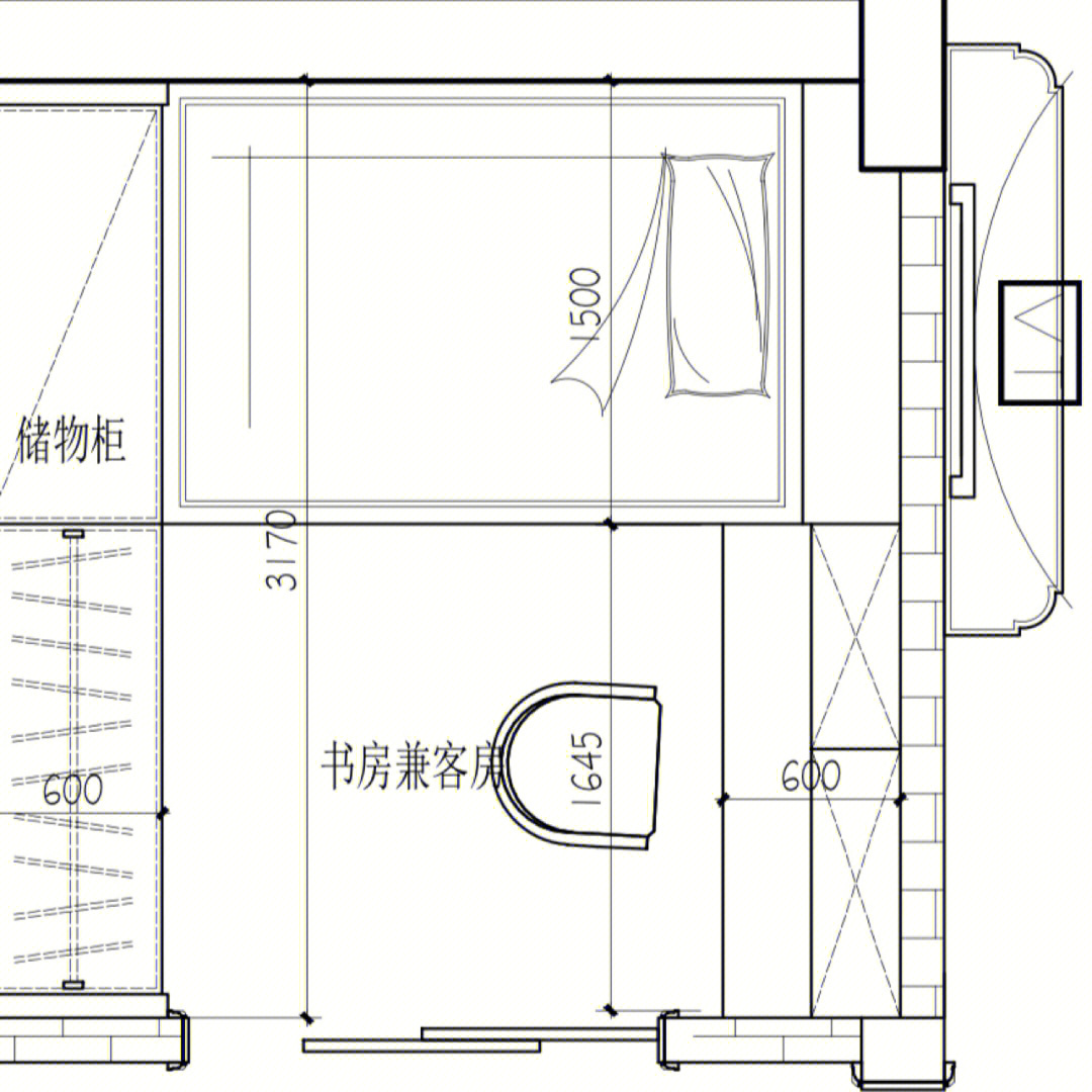 你们要的书房尺寸来了