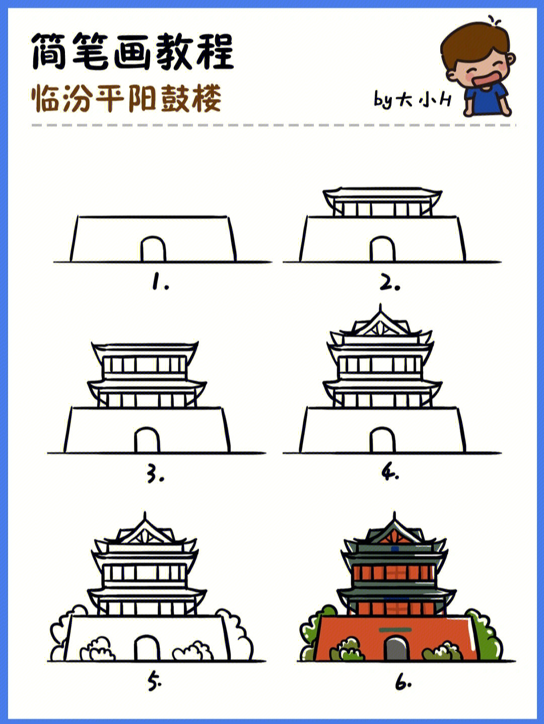 中国建筑简笔画未来图片
