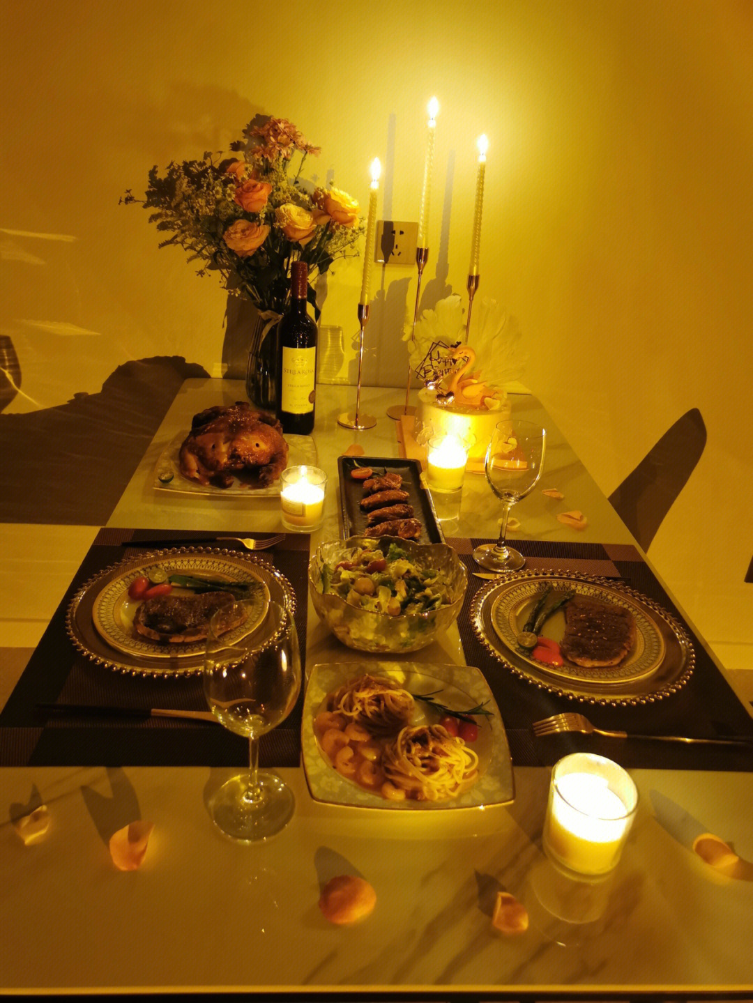 烛光晚餐图片浪漫真实图片