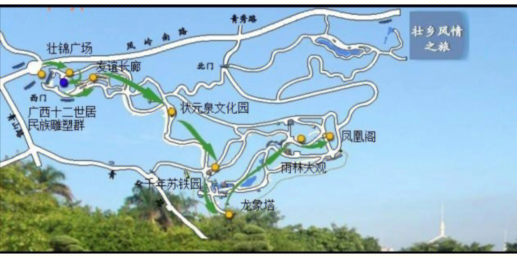 青秀山风景区地图高清图片