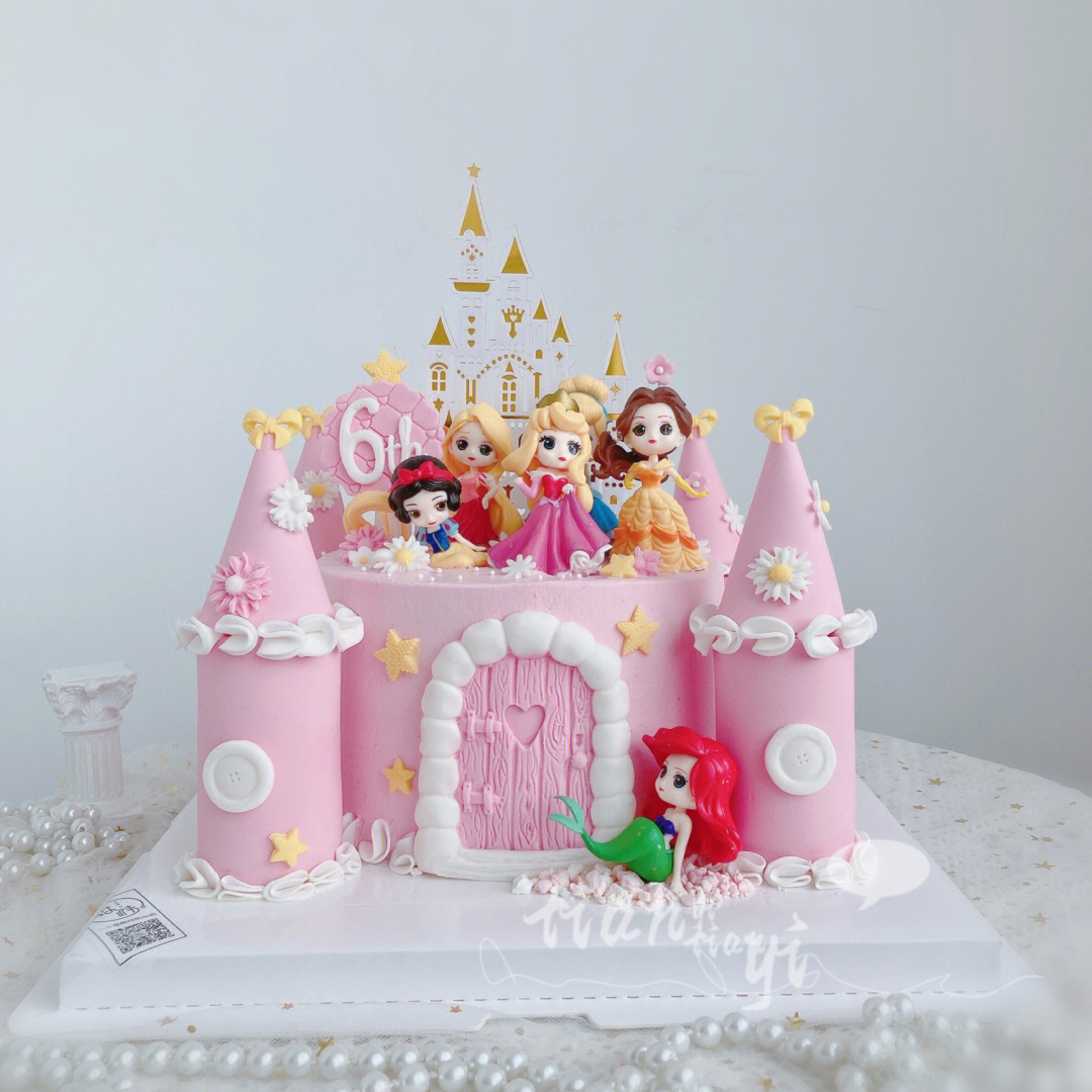 公主城堡蛋糕翻糖装饰蛋糕