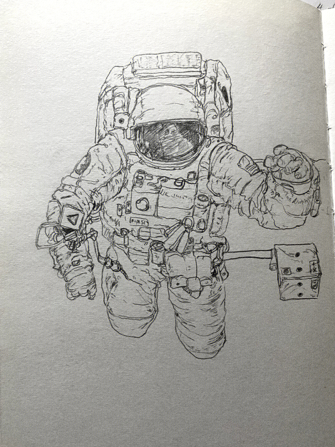 宇航员速写作品图片