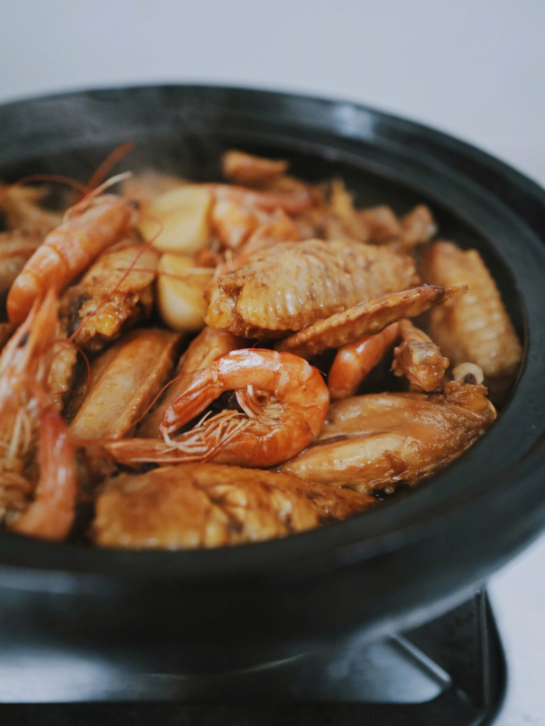鸡翅鲜虾煲有什么比吃饭更重要呢