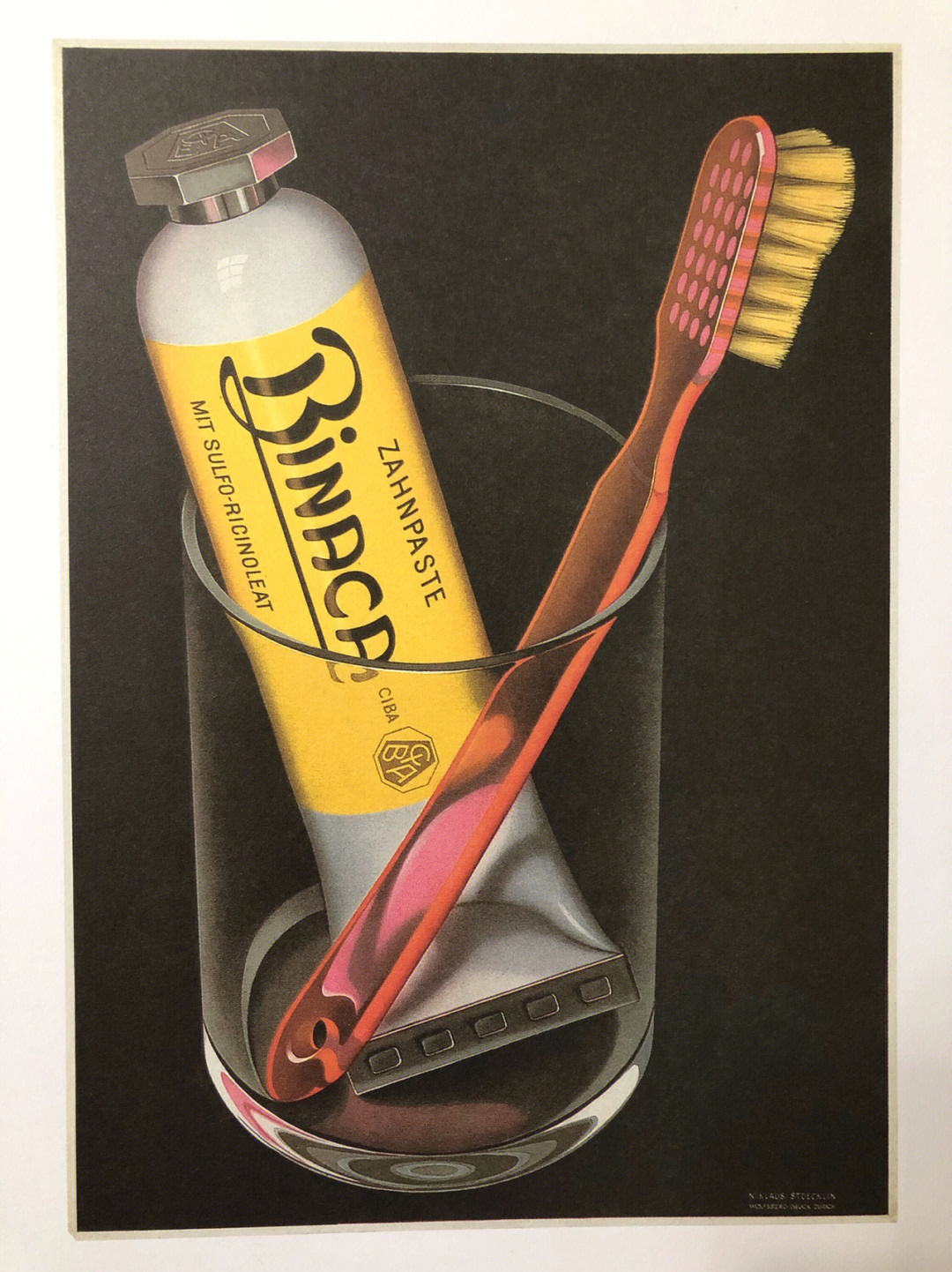 比卡诺牙膏海报设计尼克劳斯斯托克林