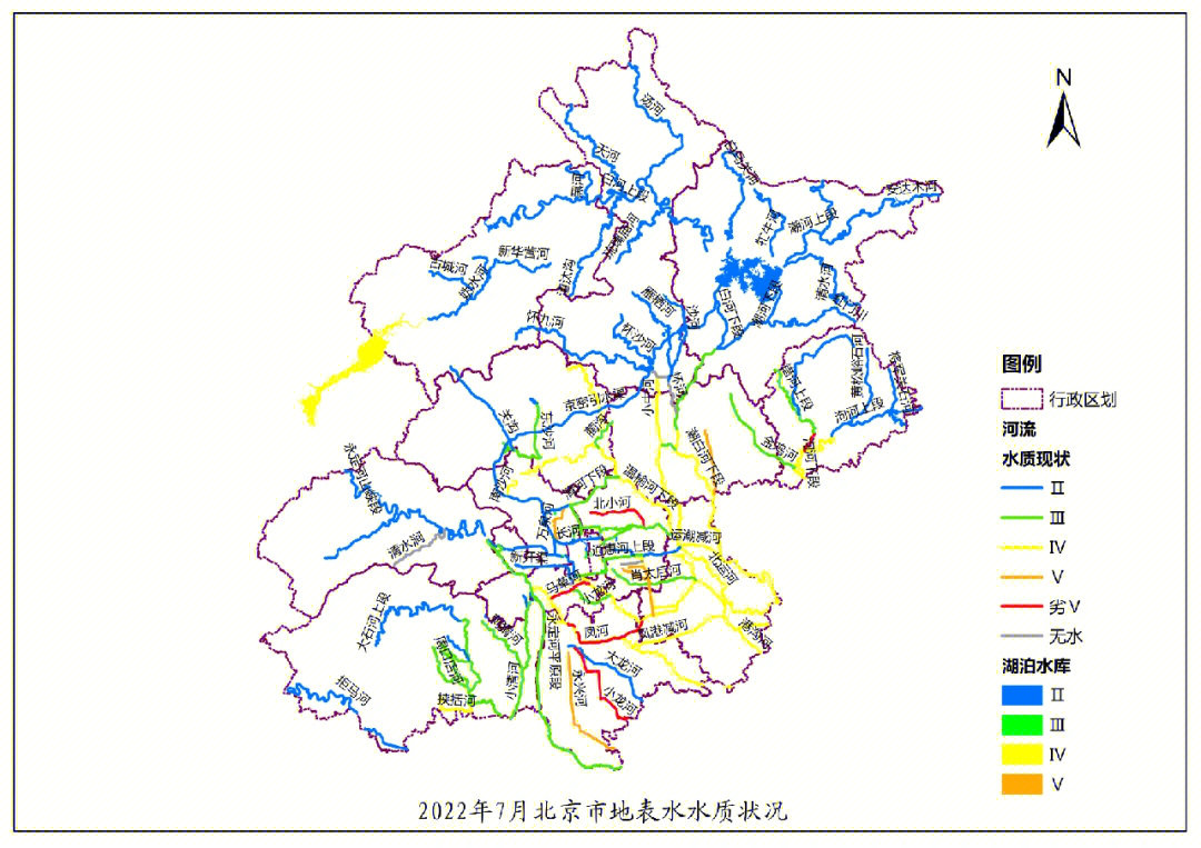 北京天然河道五大水系图片