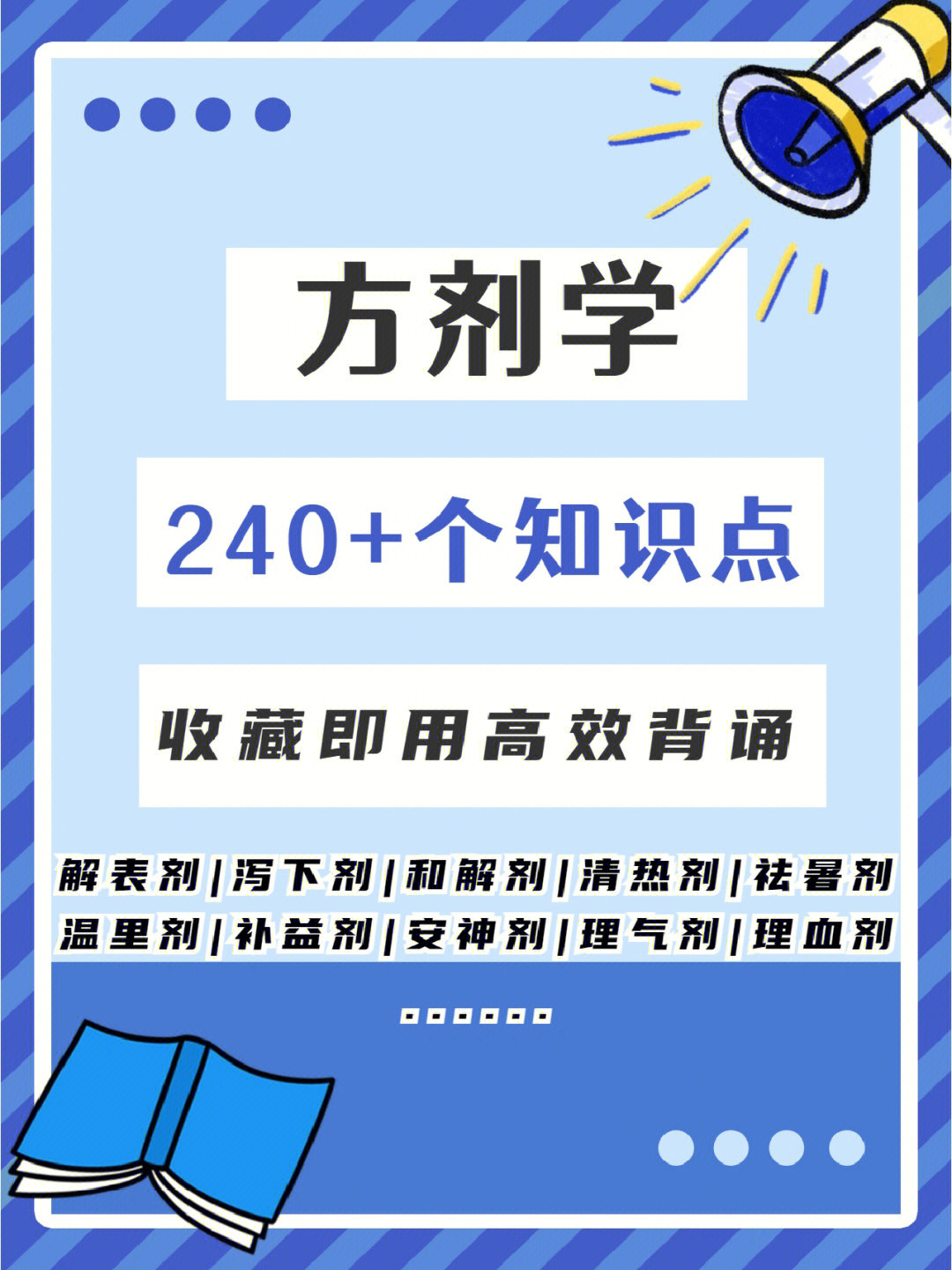 方剂学必背一张卡片一个知识点不记住都难