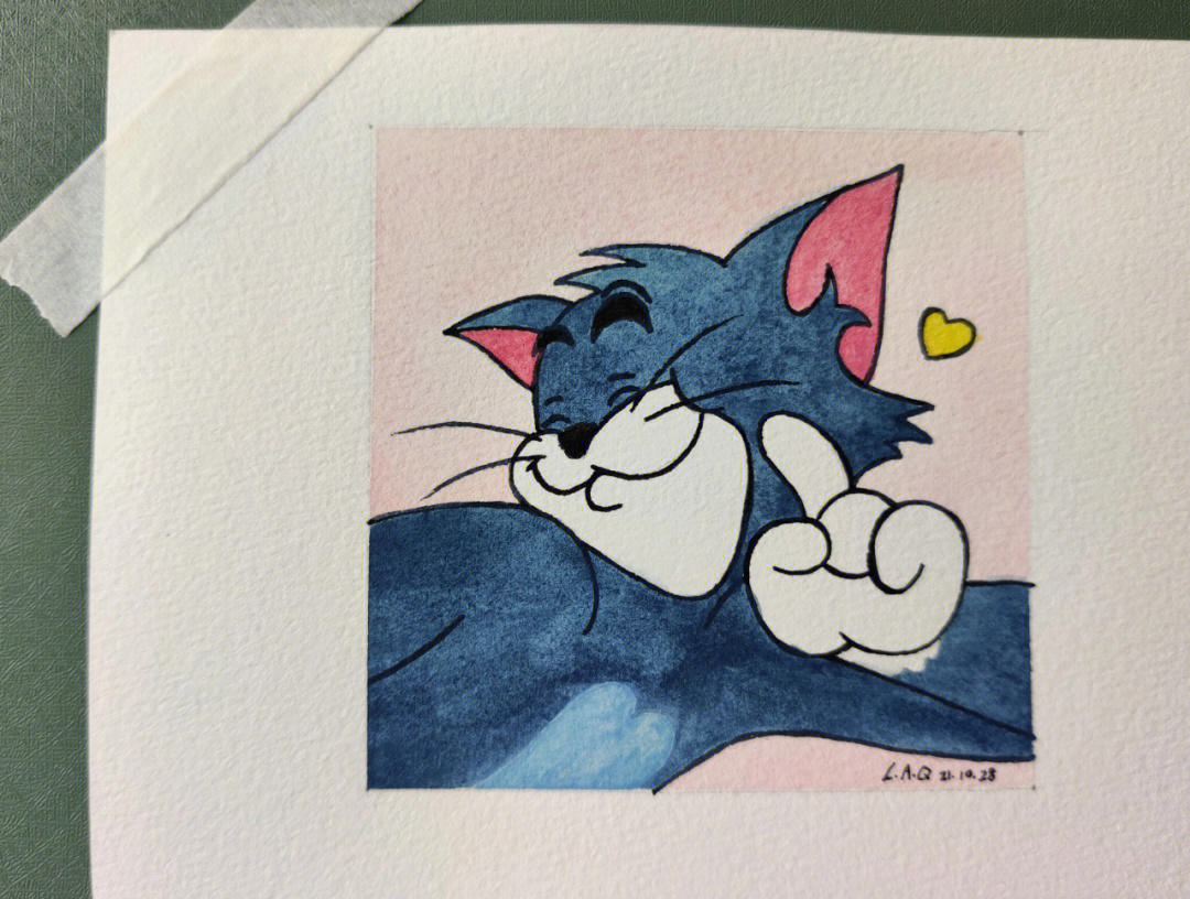 猫和老鼠水彩画图片