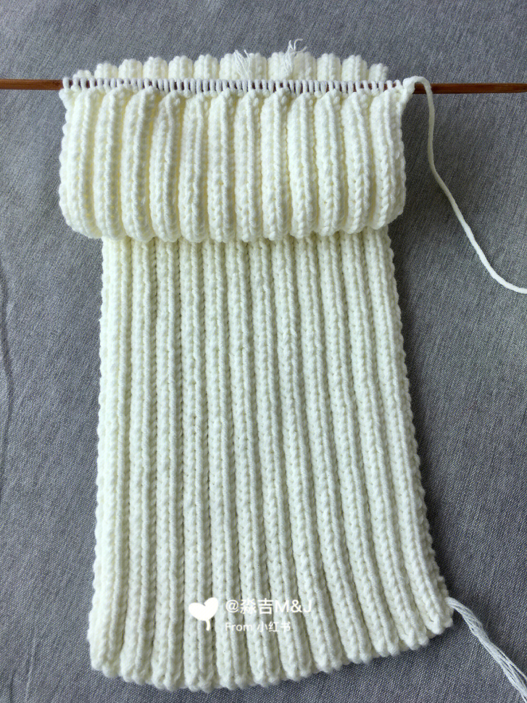 单螺纹围巾织法图片