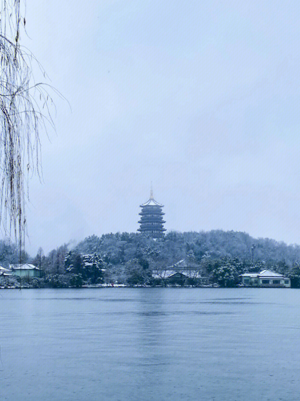 杭州城市雪景图片