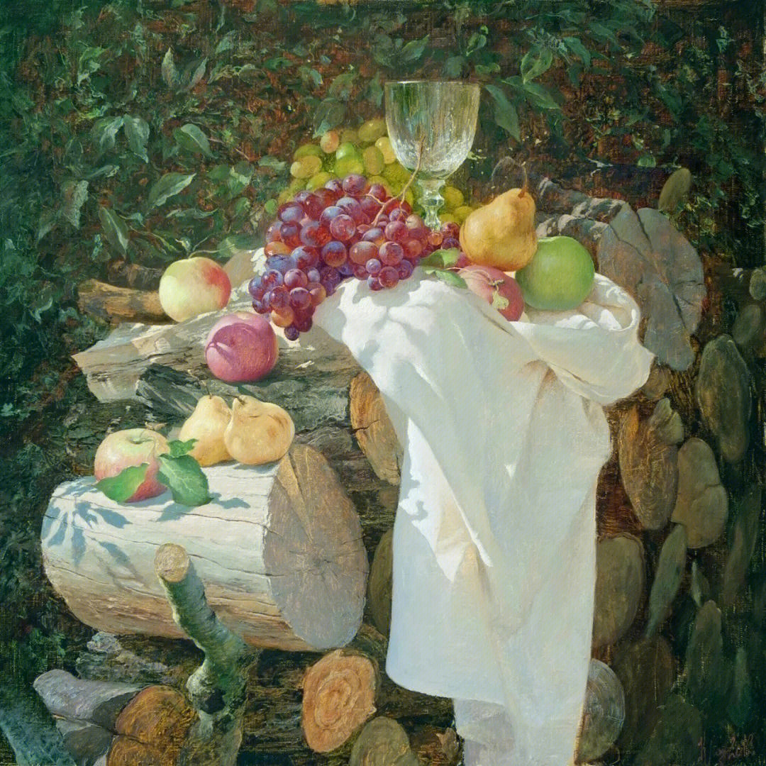 油画欣赏水果静物
